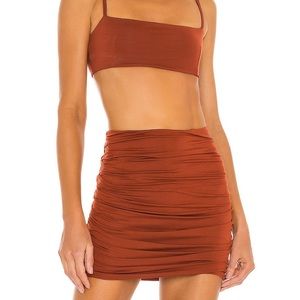 Revolve Indah 2 Piece Set - Copper Skirt Crop Top